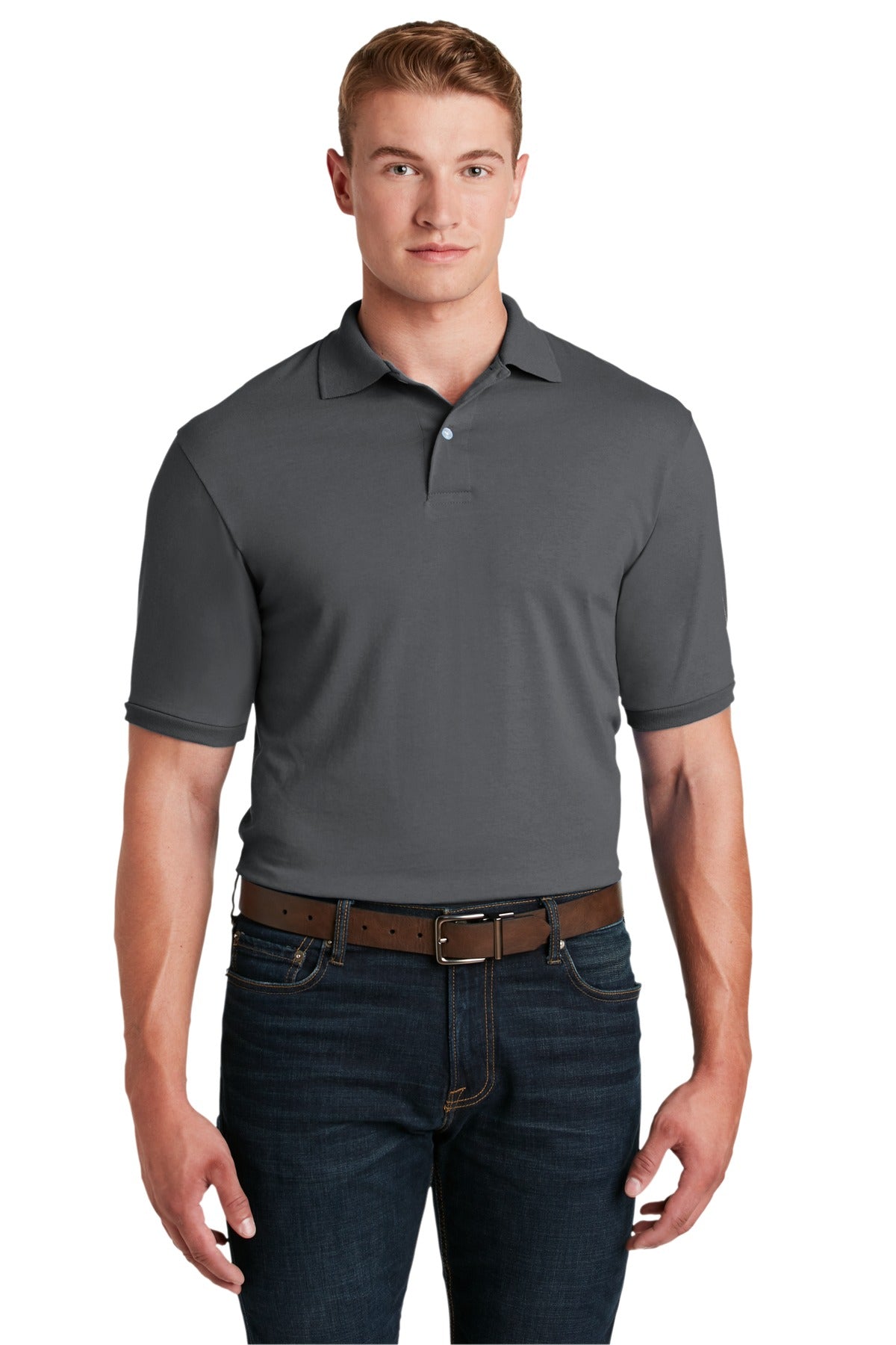 JERZEES - SpotShield 5.4-ounce Jersey Knit Sport Shirt. 437M