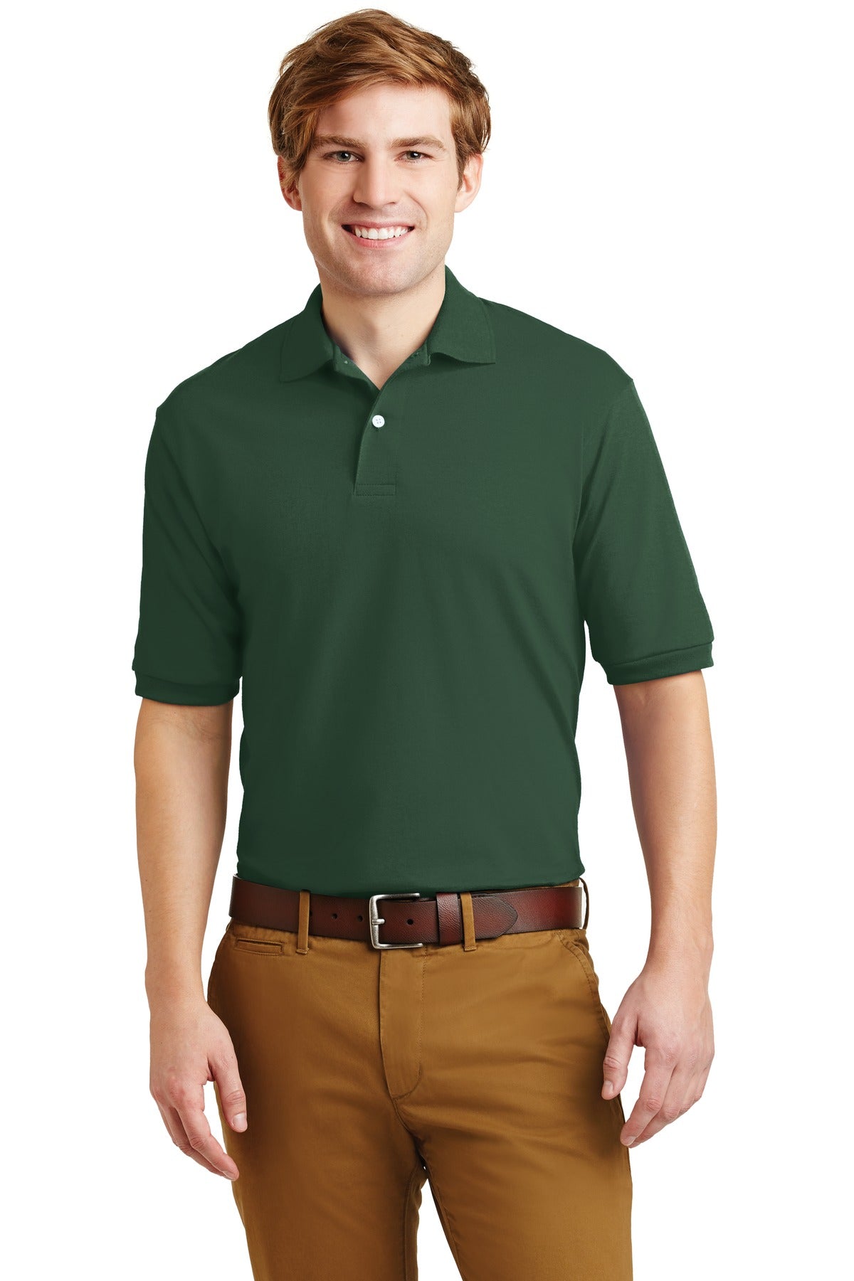 JERZEES - SpotShield 5.4-ounce Jersey Knit Sport Shirt. 437M