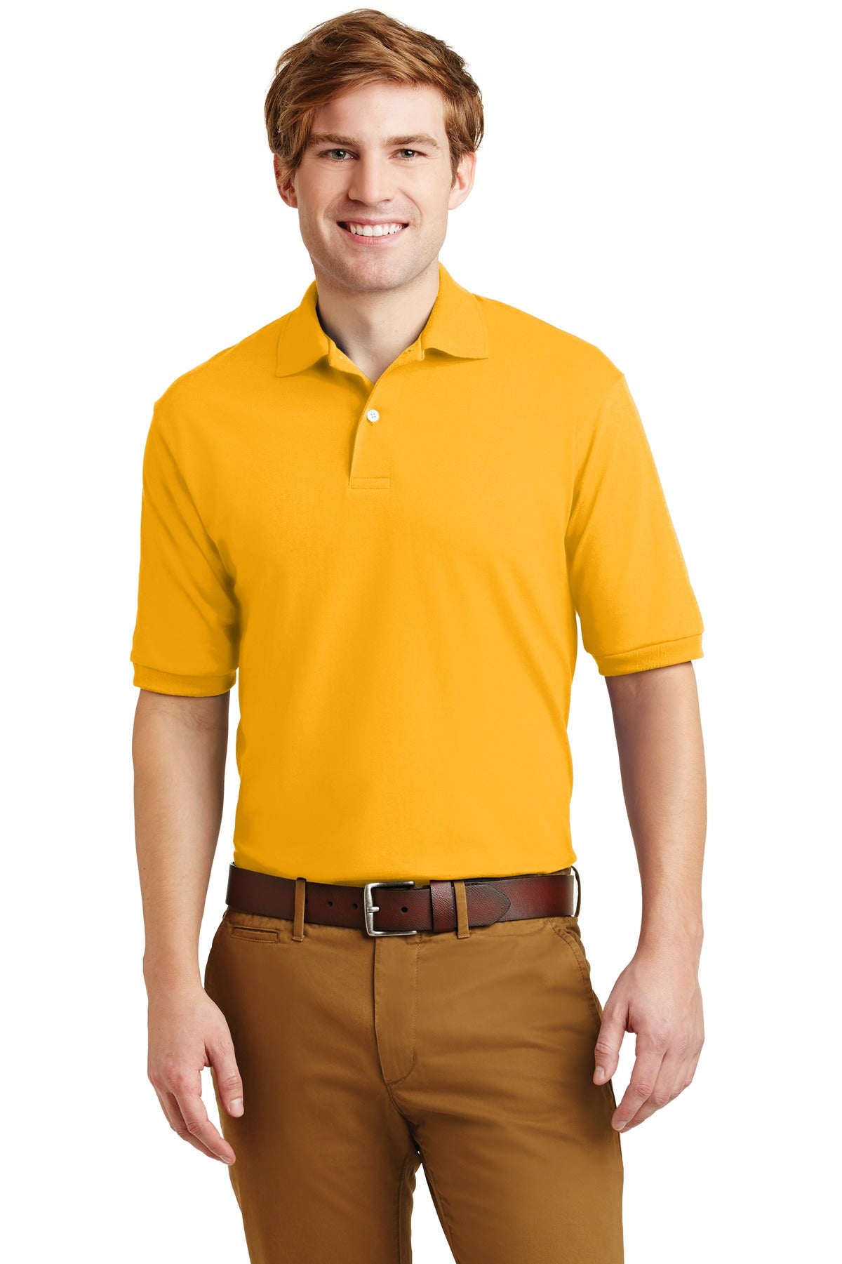JERZEES - SpotShield 5.4-ounce Jersey Knit Sport Shirt. 437M