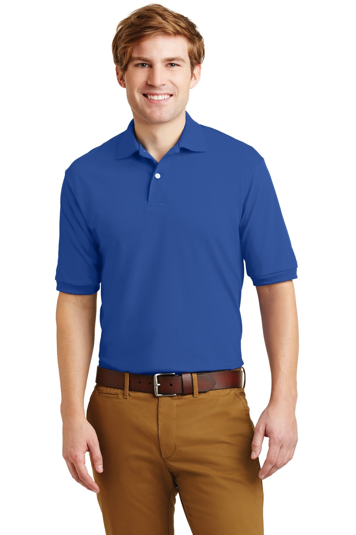 JERZEES - SpotShield 5.4-ounce Jersey Knit Sport Shirt. 437M
