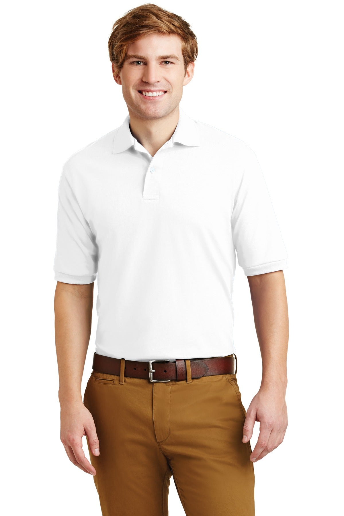 JERZEES - SpotShield 5.4-ounce Jersey Knit Sport Shirt. 437M