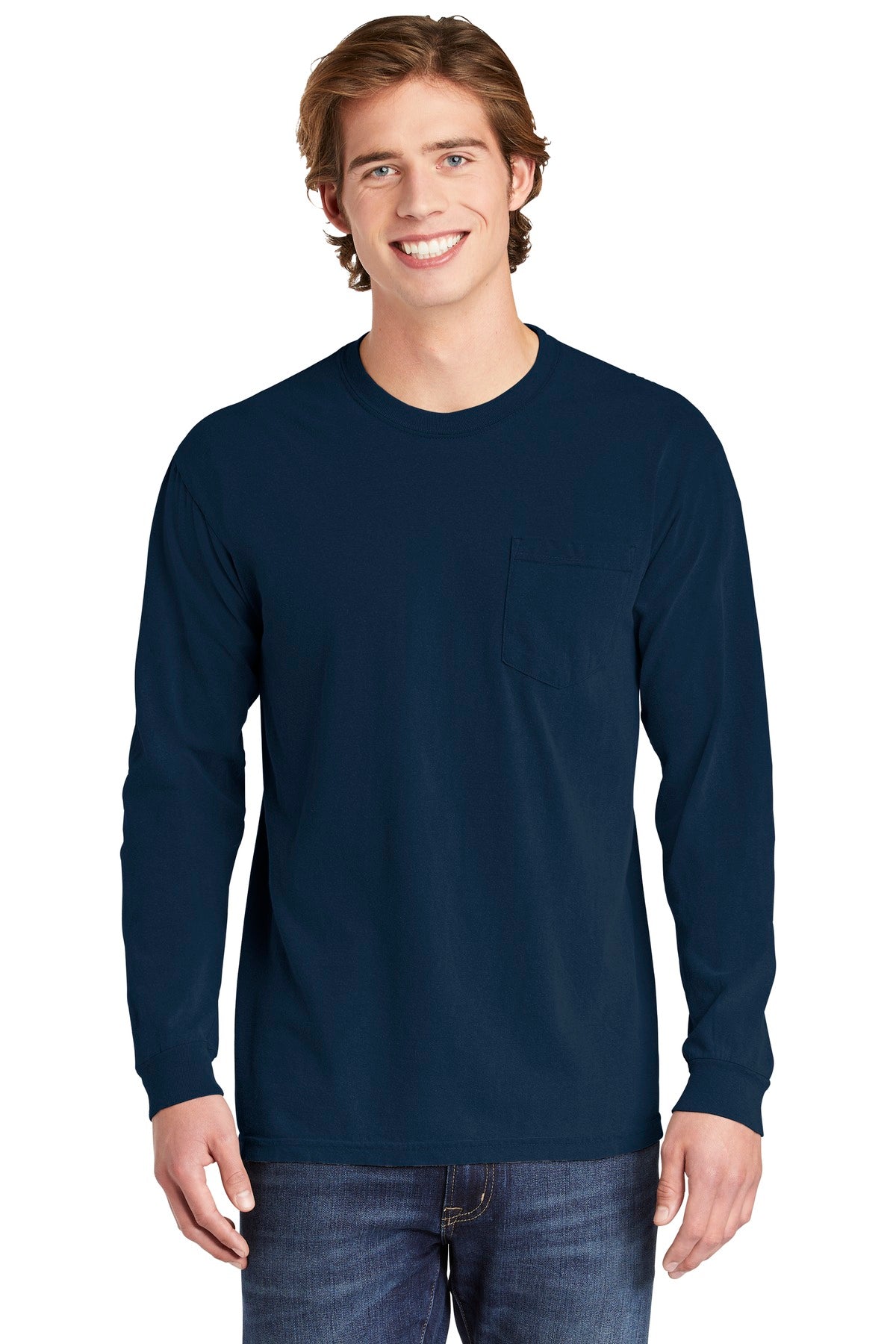 Comfort Colors Heavyweight Ring Spun Long Sleeve Pocket Tee. 4410