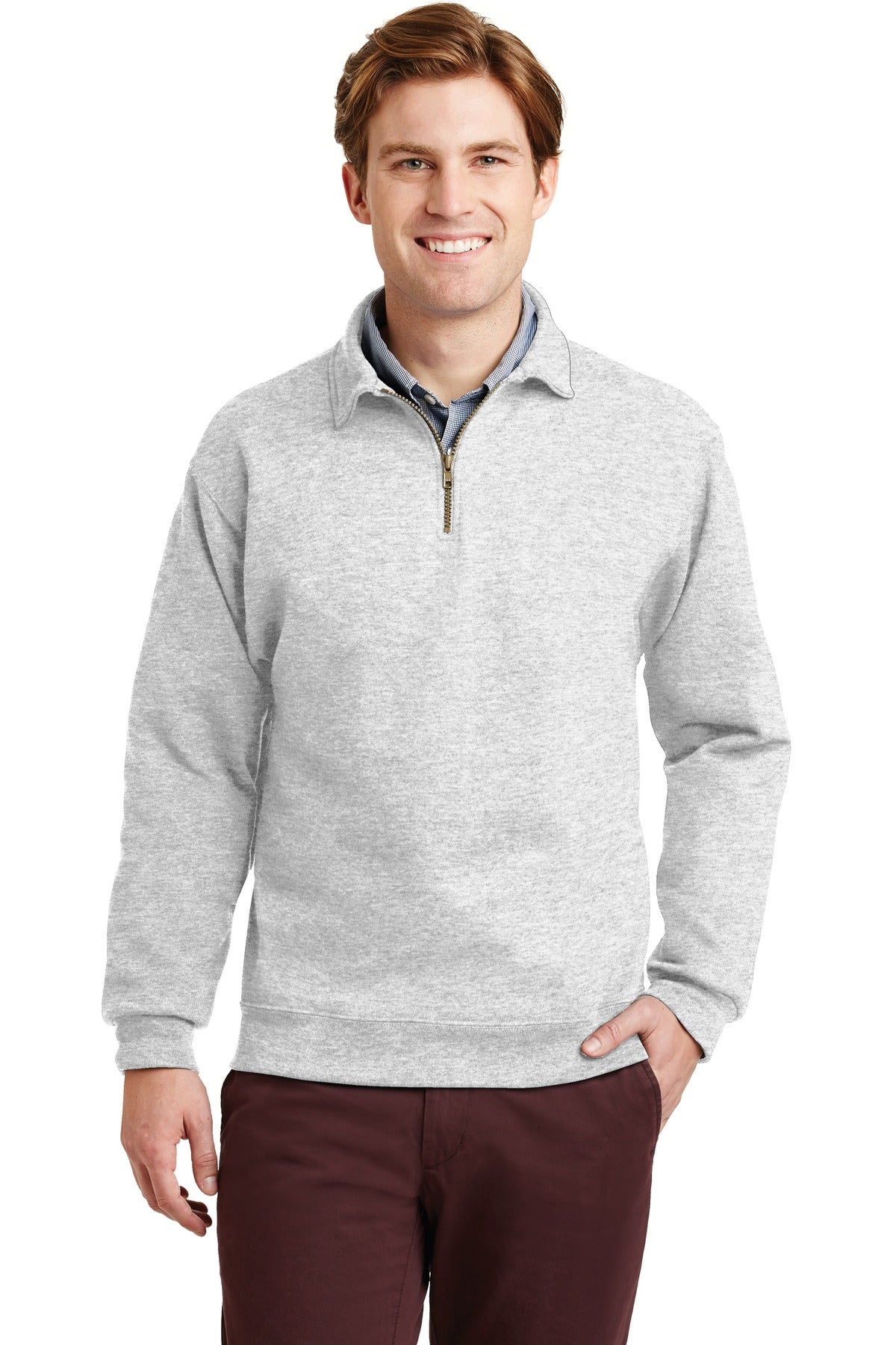JERZEES SUPER SWEATSNuBlend- 1/4-Zip Sweatshirt with Cadet Collar. 4528M