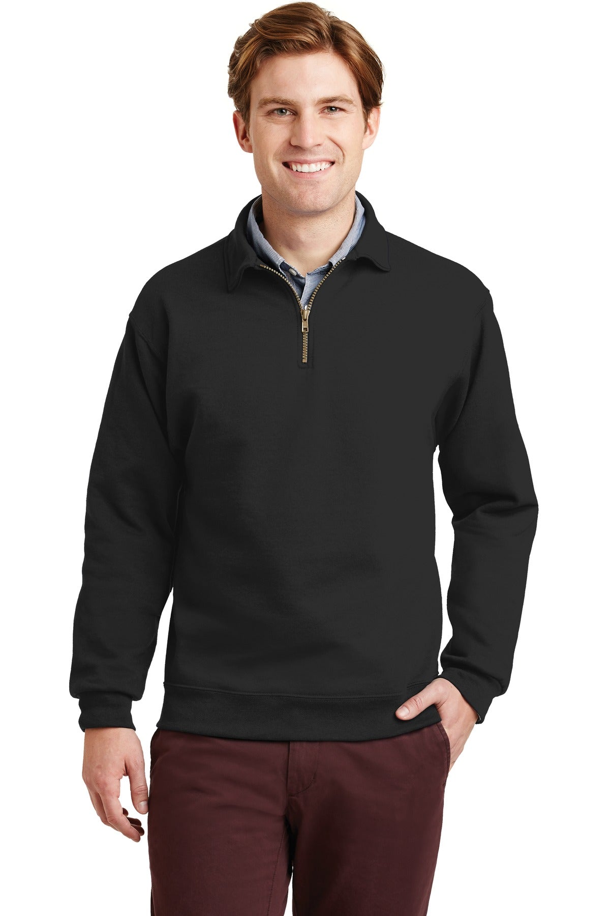 JERZEES SUPER SWEATSNuBlend- 1/4-Zip Sweatshirt with Cadet Collar. 4528M