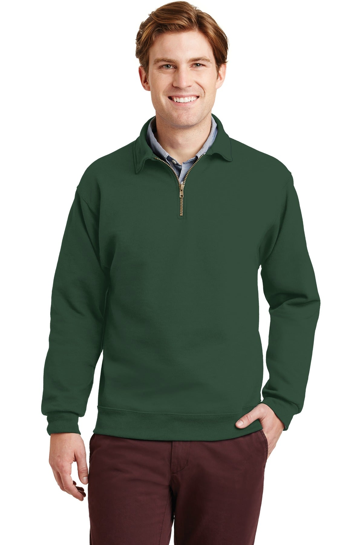 JERZEES SUPER SWEATSNuBlend- 1/4-Zip Sweatshirt with Cadet Collar. 4528M