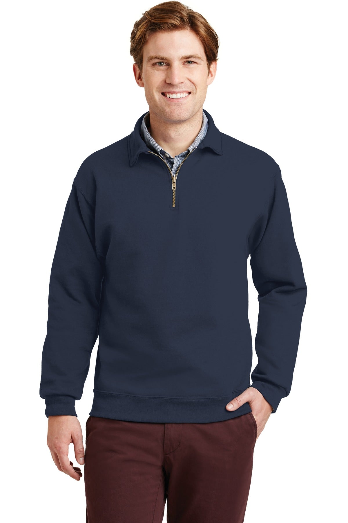 JERZEES SUPER SWEATSNuBlend- 1/4-Zip Sweatshirt with Cadet Collar. 4528M