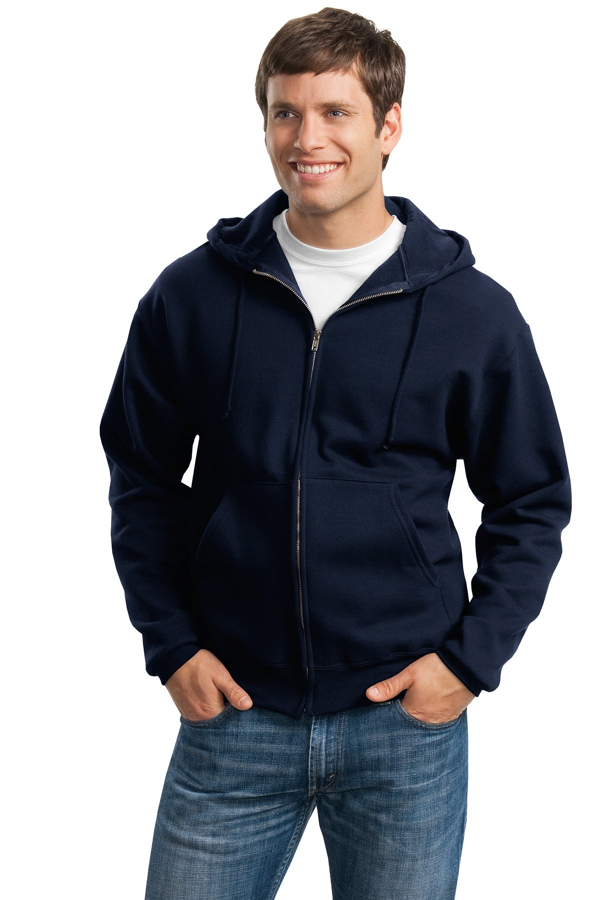 JERZEES SUPER SweatsNuBlend- Full-Zip Hooded Sweatshirt. 4999M