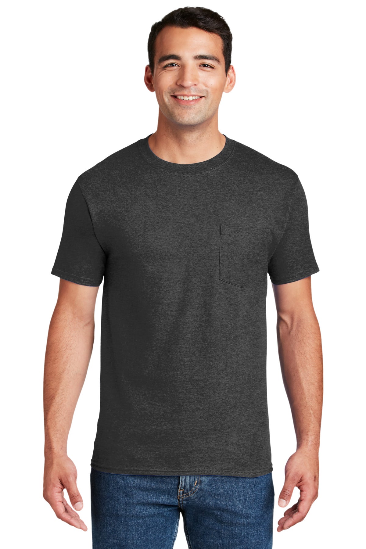 Hanes Beefy-T- 100% Cotton T-Shirt with Pocket. 5190