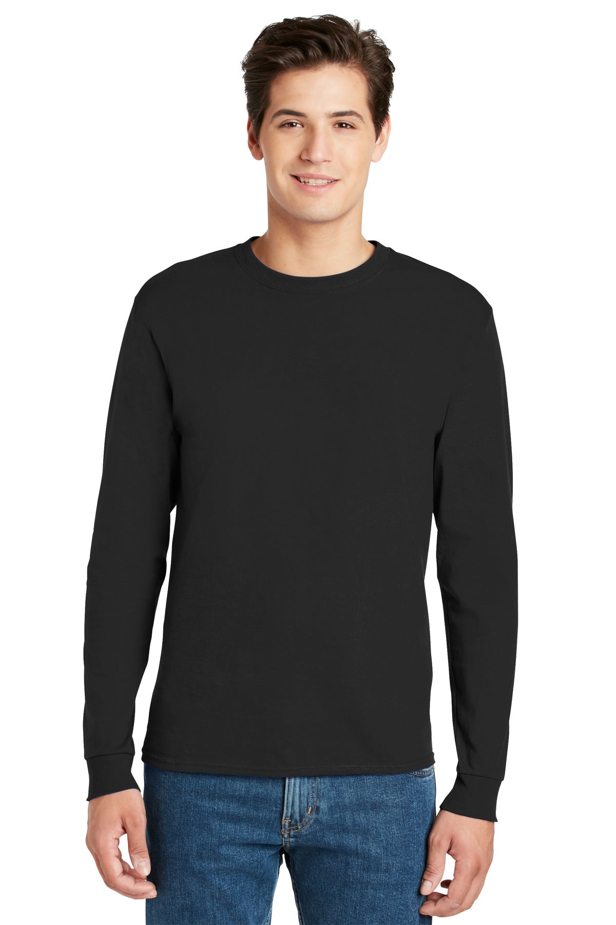 Hanes - Authentic 100% Cotton Long Sleeve T-Shirt. 5586