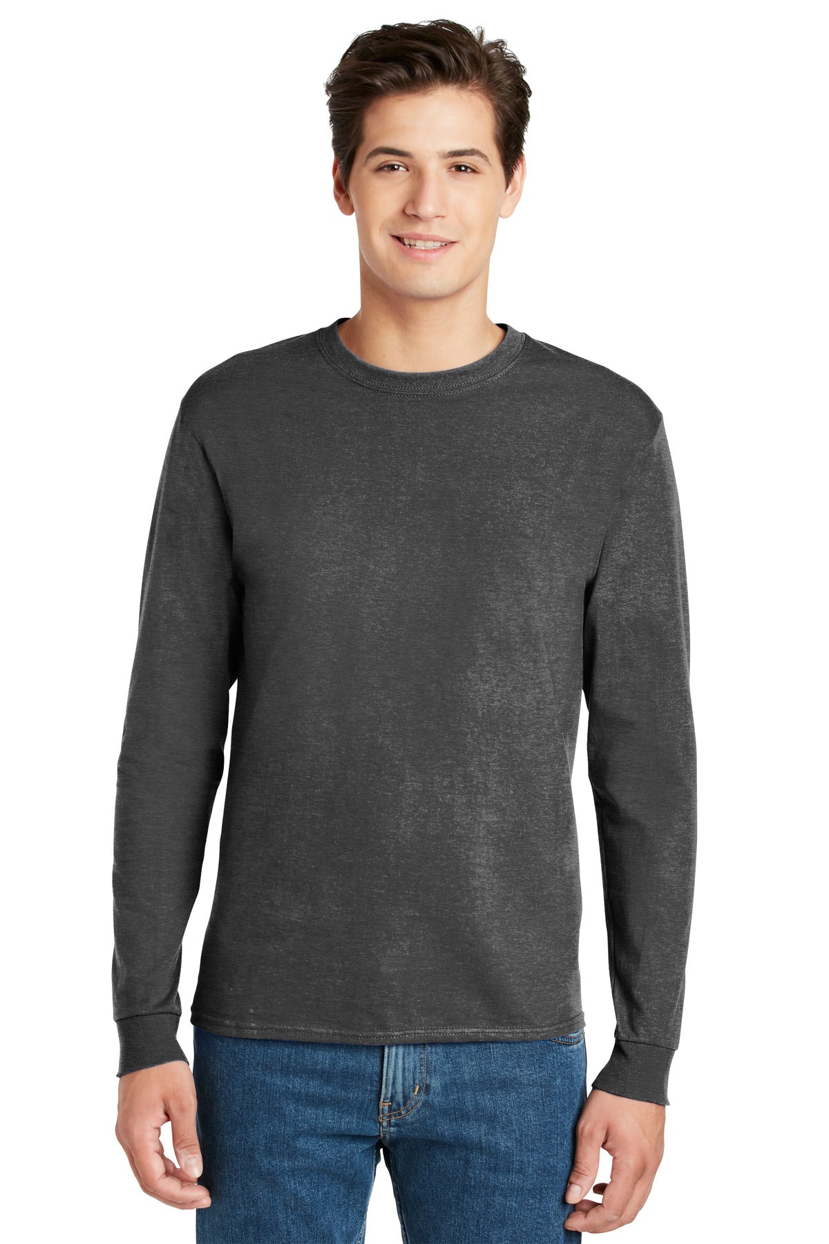 Hanes - Authentic 100% Cotton Long Sleeve T-Shirt. 5586