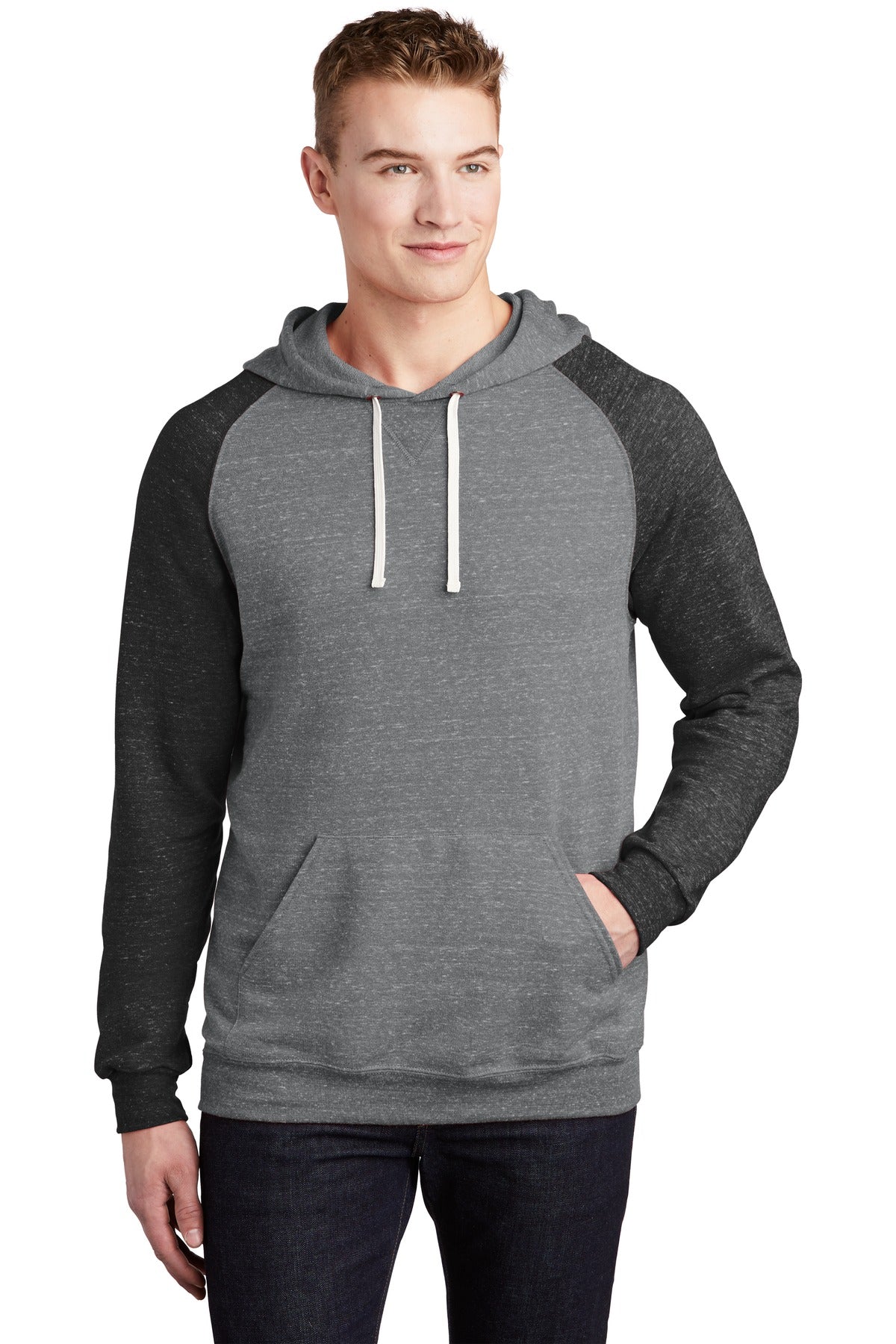 JERZEES Snow Heather French Terry Raglan Hoodie 90M