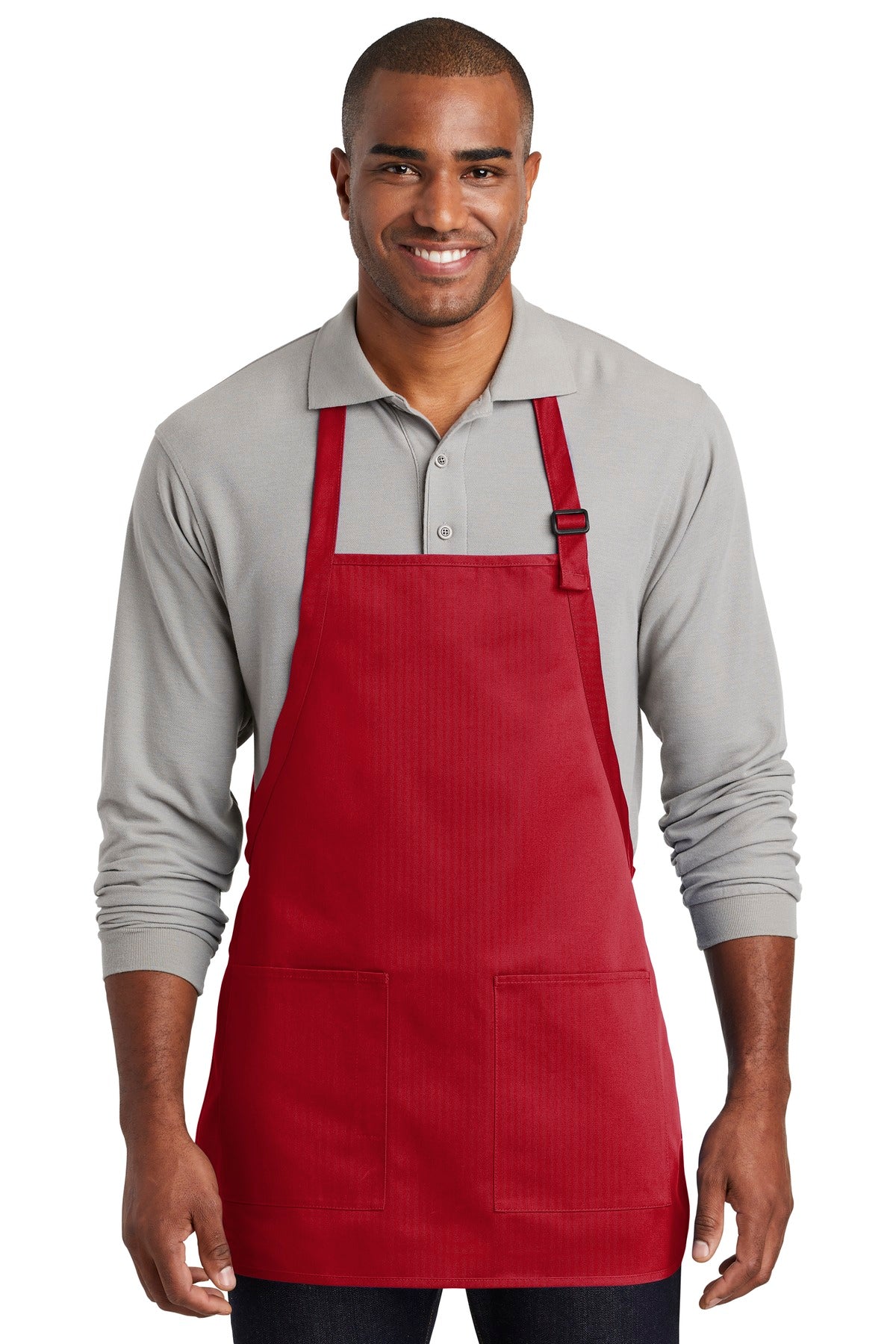 Port Authority Medium-Length Two -Pocket Bib Apron. A601