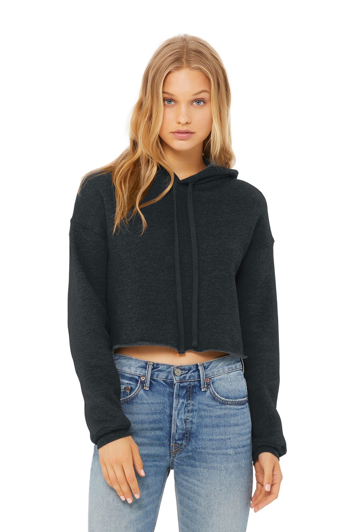 BELLA+CANVAS Women's Sponge Fleece Cropped Fleece Hoodie. BC7502