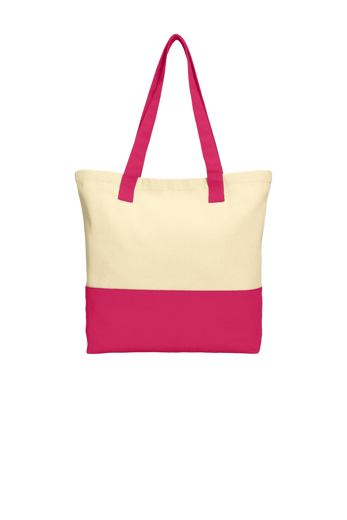 Port Authority Colorblock Cotton tote. BG414