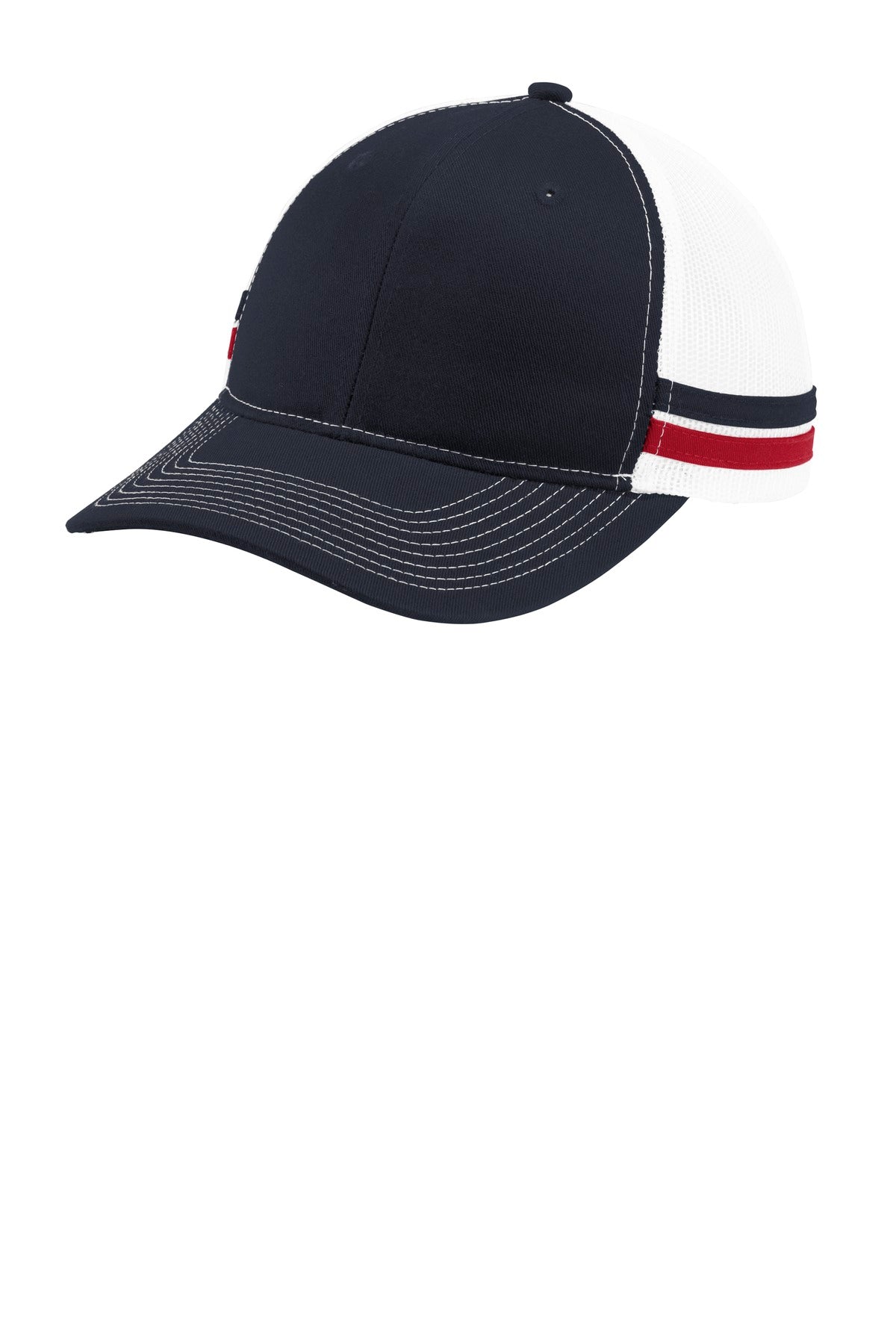 Port Authority Two -Stripe Snapback Trucker Cap. C113