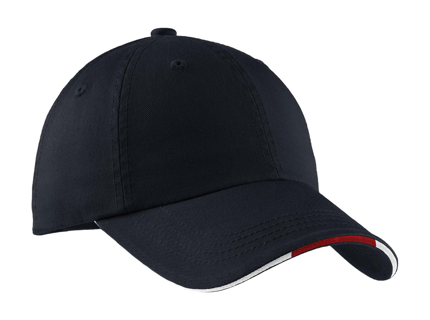 Port Authority Sandwich Bill Cap with Striped Closure. C830
