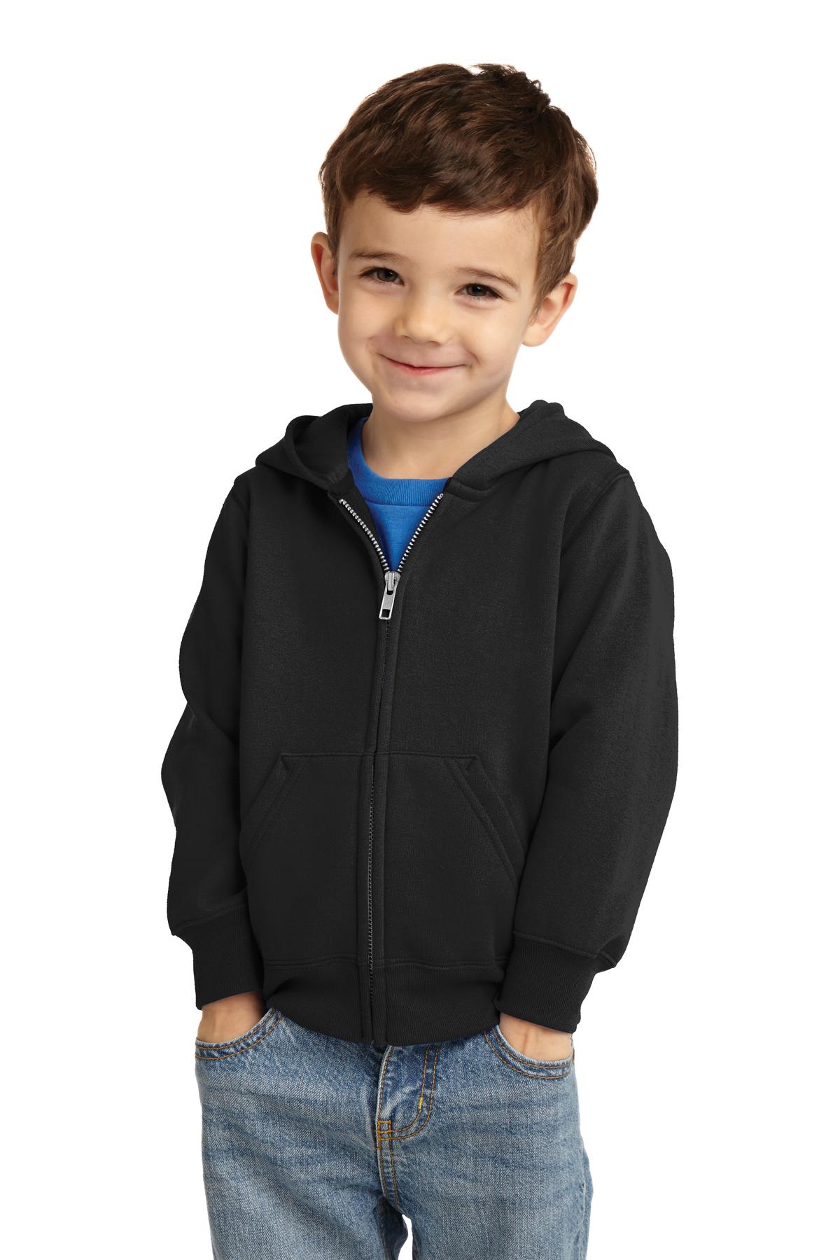 Port & Company toddler Core Fleece Full-Zip Hooded Sweatshirt. CAR78TZH